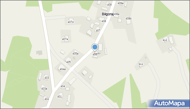 Białobrzegi, Białobrzegi, 406, mapa Białobrzegi