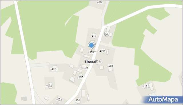 Białobrzegi, Białobrzegi, 409, mapa Białobrzegi