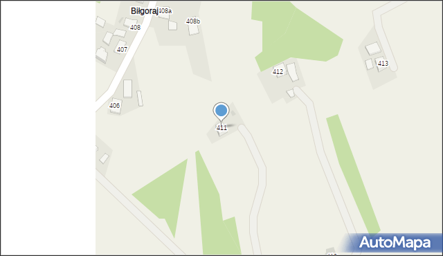 Białobrzegi, Białobrzegi, 411, mapa Białobrzegi