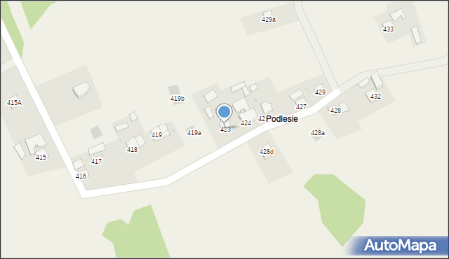 Białobrzegi, Białobrzegi, 423, mapa Białobrzegi