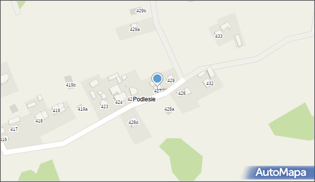 Białobrzegi, Białobrzegi, 427, mapa Białobrzegi