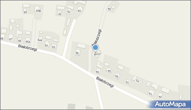 Białobrzegi, Białobrzegi, 57, mapa Białobrzegi