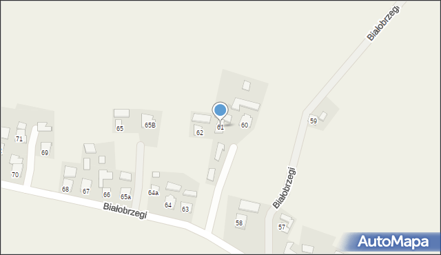 Białobrzegi, Białobrzegi, 61, mapa Białobrzegi
