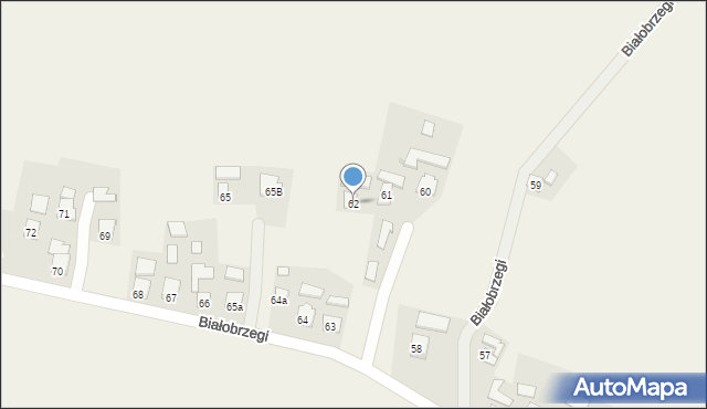 Białobrzegi, Białobrzegi, 62, mapa Białobrzegi