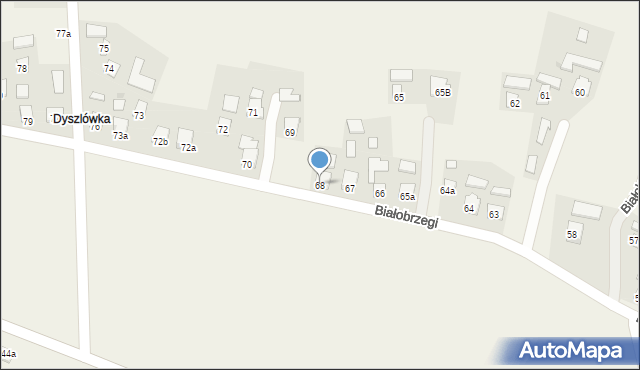 Białobrzegi, Białobrzegi, 68, mapa Białobrzegi