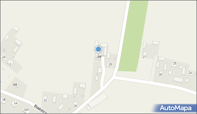 Białobrzegi-Kolonia, Białobrzegi-Kolonia, 29B, mapa Białobrzegi-Kolonia