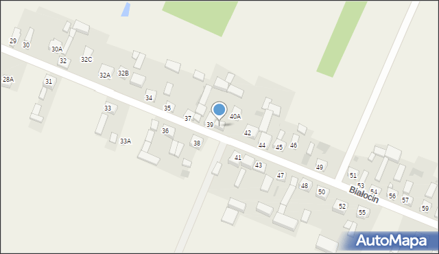 Białocin, Białocin, 40, mapa Białocin