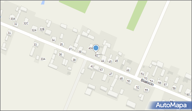 Białocin, Białocin, 42, mapa Białocin