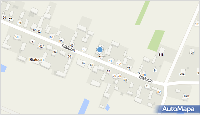 Białocin, Białocin, 71, mapa Białocin