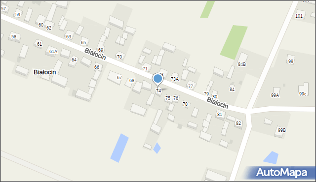 Białocin, Białocin, 74, mapa Białocin