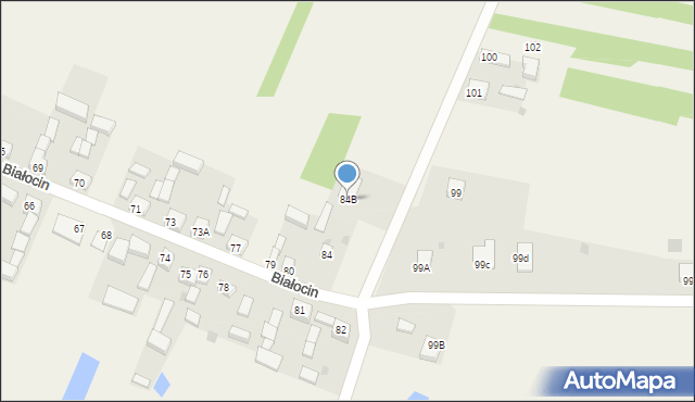 Białocin, Białocin, 84B, mapa Białocin