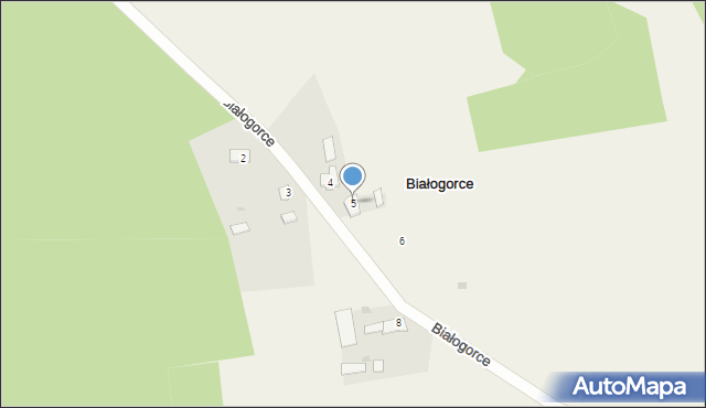 Białogorce, Białogorce, 5, mapa Białogorce