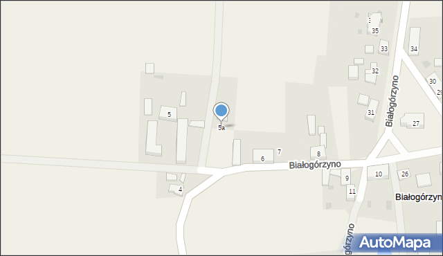 Białogórzyno, Białogórzyno, 5a, mapa Białogórzyno