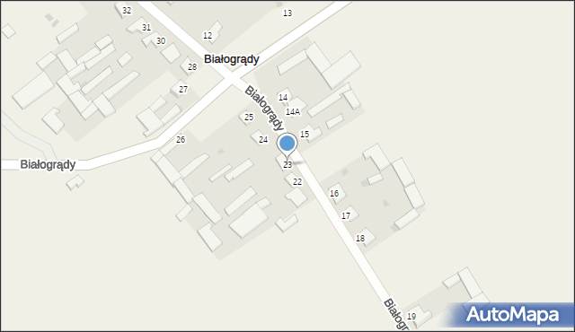 Białogrądy, Białogrądy, 23, mapa Białogrądy