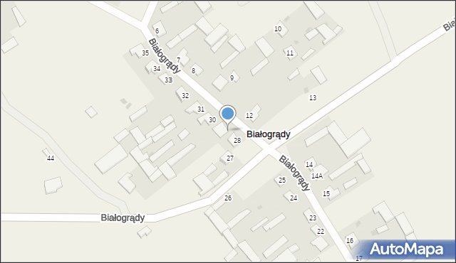 Białogrądy, Białogrądy, 29, mapa Białogrądy