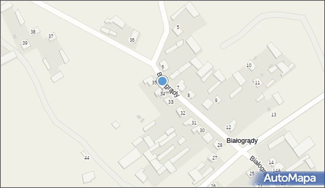 Białogrądy, Białogrądy, 34, mapa Białogrądy