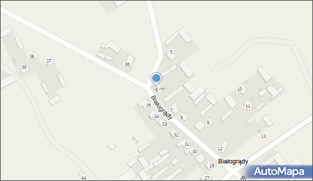 Białogrądy, Białogrądy, 6, mapa Białogrądy