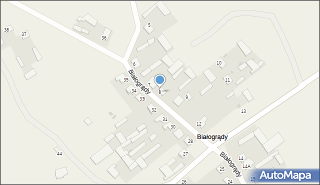 Białogrądy, Białogrądy, 8, mapa Białogrądy