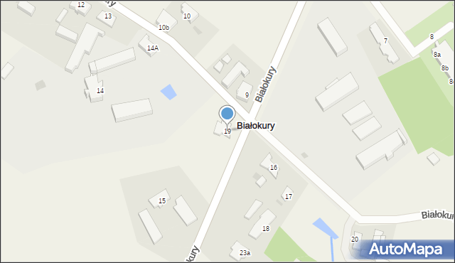 Białokury, Białokury, 19, mapa Białokury