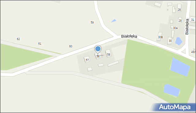 Białołęka, Białołęka, 56, mapa Białołęka