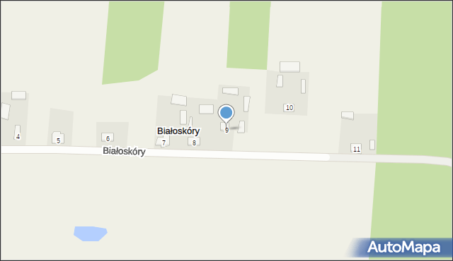 Białoskóry, Białoskóry, 9, mapa Białoskóry