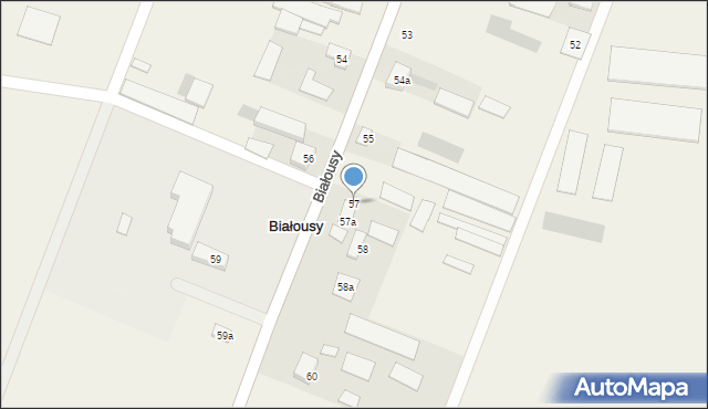Białousy, Białousy, 57, mapa Białousy