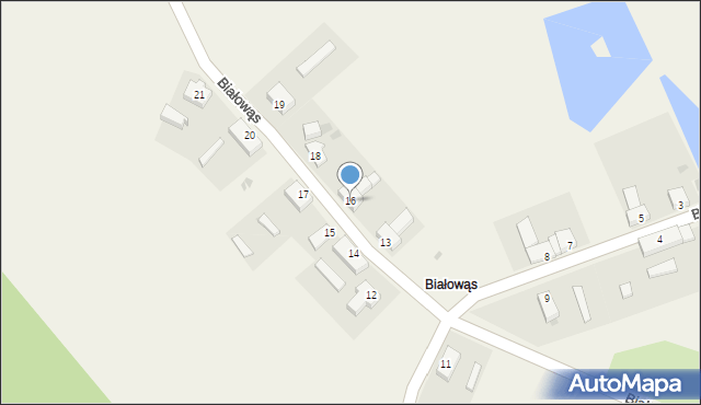 Białowąs, Białowąs, 16, mapa Białowąs