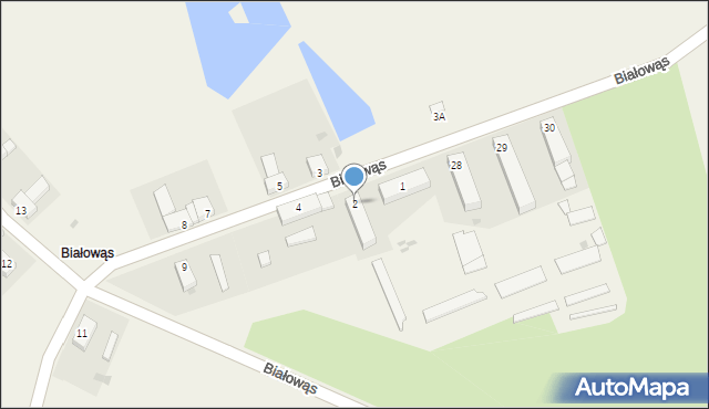 Białowąs, Białowąs, 2, mapa Białowąs