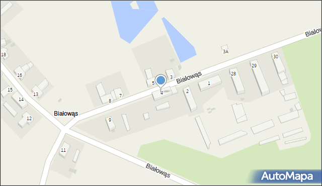 Białowąs, Białowąs, 4, mapa Białowąs