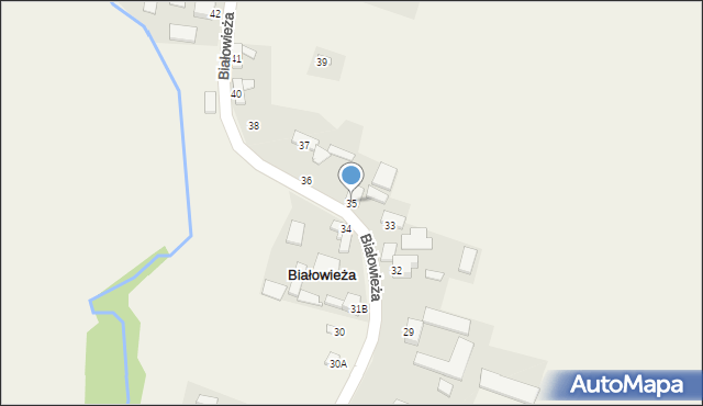 Białowieża, Białowieża, 35, mapa Białowieża