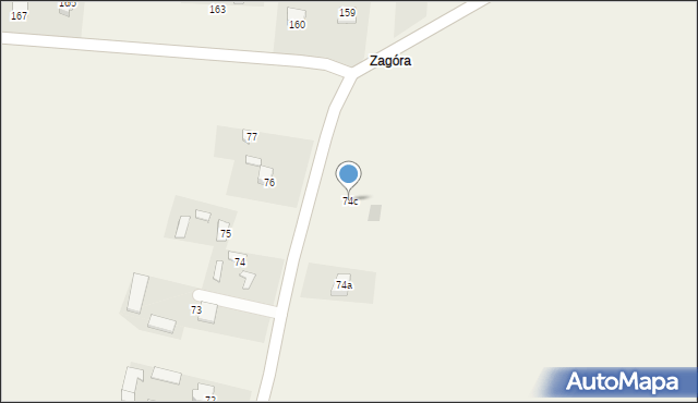 Białowola, Białowola, 74c, mapa Białowola