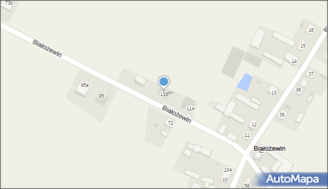 Białożewin, Białożewin, 11b, mapa Białożewin