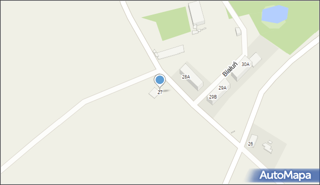 Białuń, Białuń, 27, mapa Białuń