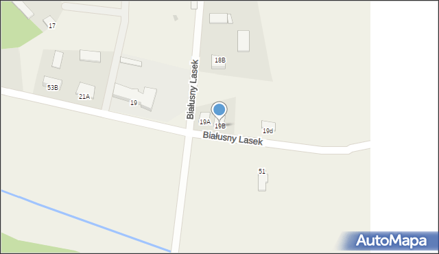 Białusny Lasek, Białusny Lasek, 19B, mapa Białusny Lasek