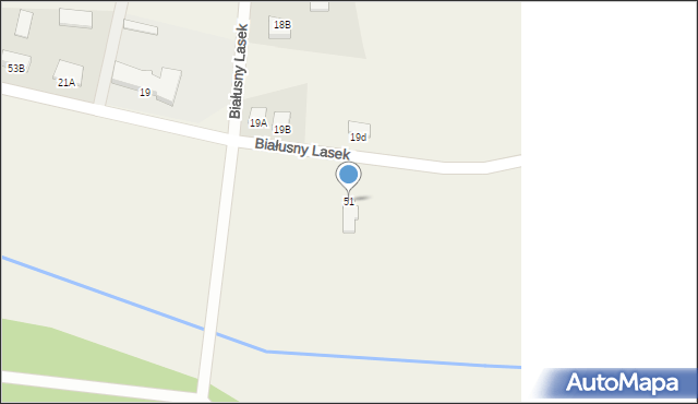 Białusny Lasek, Białusny Lasek, 51, mapa Białusny Lasek