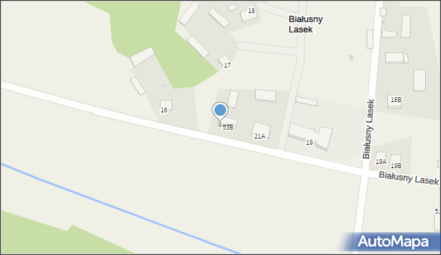 Białusny Lasek, Białusny Lasek, 53a, mapa Białusny Lasek