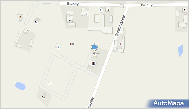 Białuty, Białuty, 3c, mapa Białuty