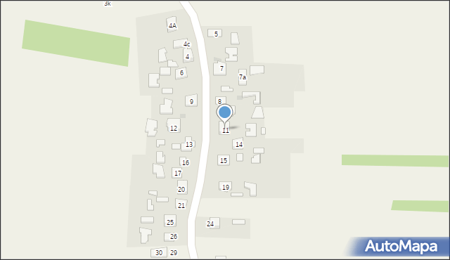 Biały Bór, Biały Bór, 11, mapa Biały Bór