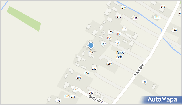 Biały Bór, Biały Bór, 159, mapa Biały Bór