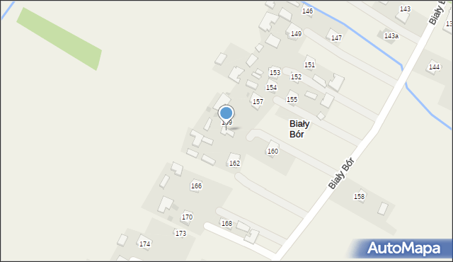 Biały Bór, Biały Bór, 161, mapa Biały Bór