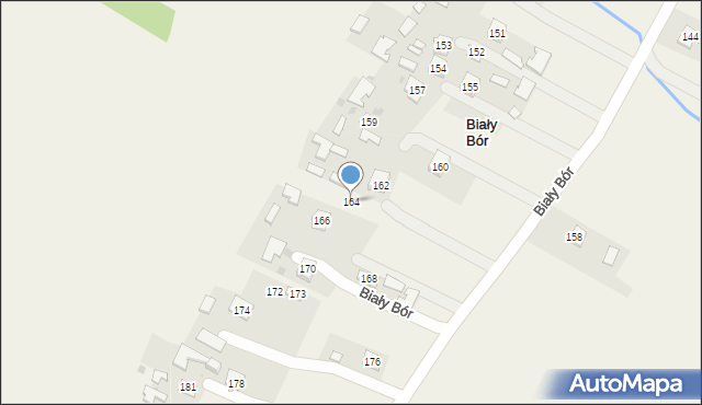 Biały Bór, Biały Bór, 164, mapa Biały Bór