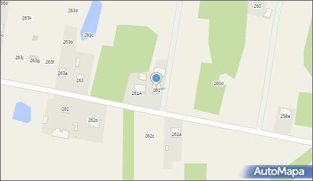 Biały Bór, Biały Bór, 261, mapa Biały Bór