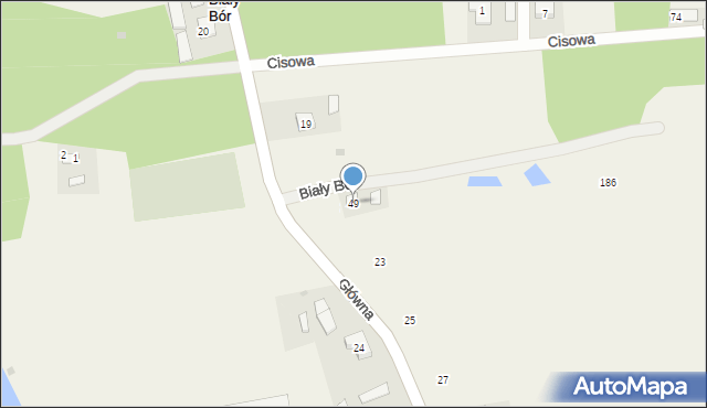 Biały Bór, Biały Bór, 49, mapa Biały Bór