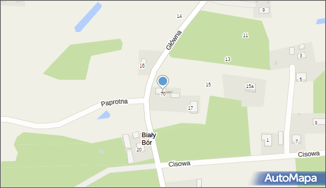 Biały Bór, Biały Bór, 70, mapa Biały Bór