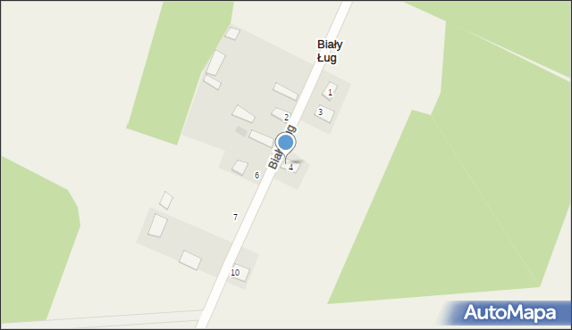 Biały Ług, Biały Ług, 5, mapa Biały Ług