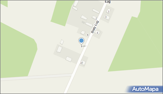 Biały Ług, Biały Ług, 7, mapa Biały Ług