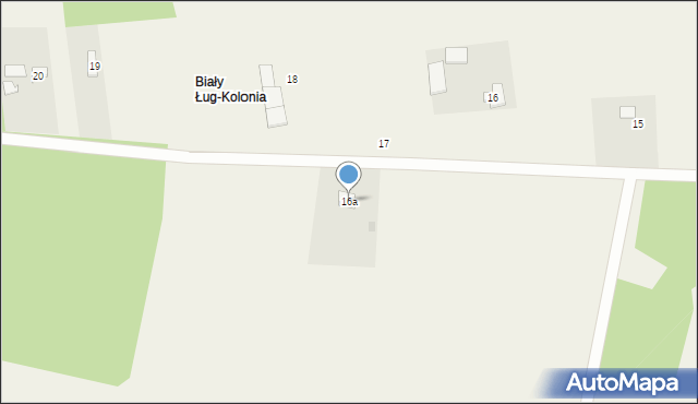 Biały Ług, Biały Ług, 16a, mapa Biały Ług