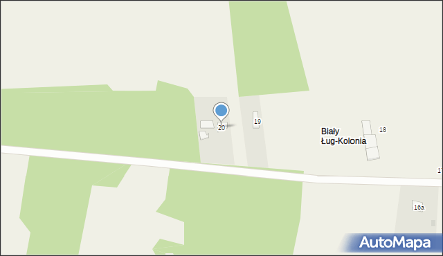 Biały Ług, Biały Ług, 20, mapa Biały Ług