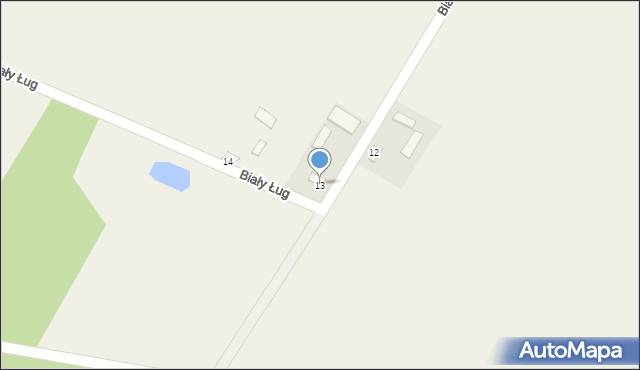 Biały Ług, Biały Ług, 13, mapa Biały Ług