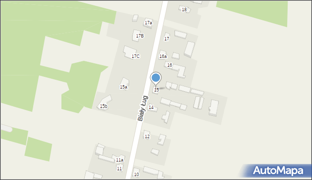 Biały Ług, Biały Ług, 15, mapa Biały Ług